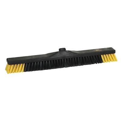 102122: Werkplaatsbezem industrie - 60 cm - ZWART/GEEL