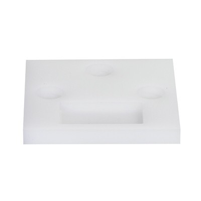 219032: Helder® Presentatiedisplay vierkant - TRANSPARANT/WIT - 10 stuks