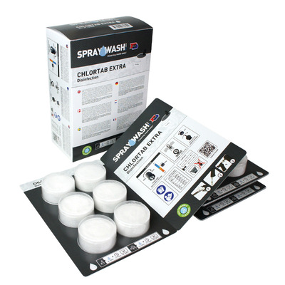 370200: SprayWash ChlorTab Extra - 18 stuks (BE-REG-00665 - Dit product is een biocide ingedeeld in het gesl