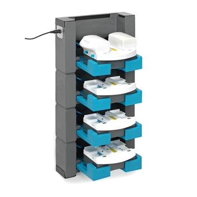 444309: I-Stack wall charger I-mop voor 4 batterij sets (laders niet inbegrepen)