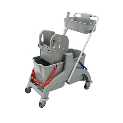 751071: Moptrolley met pers - 2 x 17 l - met materiaalbakje