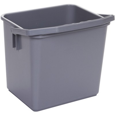 710326: Emmer - 6 l - GRIJS - handvat GRIJS