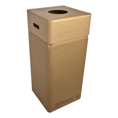 750281: Bomabin Select Cardboard - 110 l - deksel smalle ronde inworpopening<br />