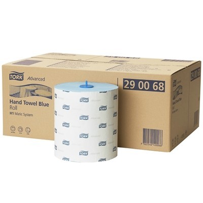 772805: Tork Matic Advanced handdoekrol - zacht - 2 laags - 150 m x 21 cm - 6 rollen - BLAUW - 290068
