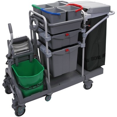 772214DR: ConceptCar 2014 DRL + MopCar 2 - met rubberen fluisterwielen en lades met slot/sleutel