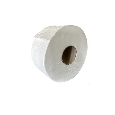 773312F: Mini Jumbo toiletpapier - zuiver tissue - 2 laags - 180 m - WIT - 12 rollen