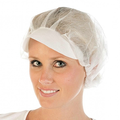 779624: Haarnetje met klep - WIT - 100 stuks