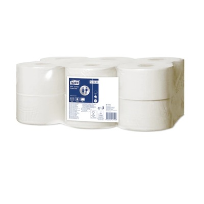 770072: Tork Advanced  Mini Jumbo toiletpapier - 2 laags - 170 m x 9,4 cm - 850 vel - 12 rollen - WIT - 1202