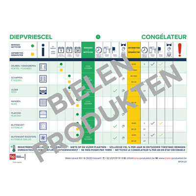Plan d'hygiène Congélateur 1-1