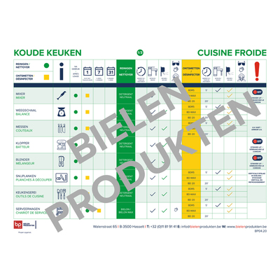 Plan d'hygiène Cuisine Froide 1-3