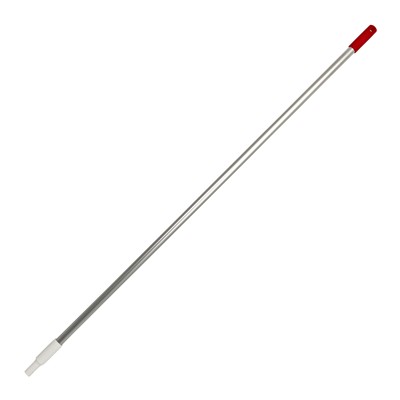 Aluminium handle with screw thread - 150 cm - RED