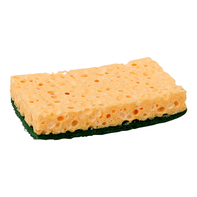 Scouring sponge - 11 x 7 x 2.3 cm - YELLOW/GREEN - 5 pieces | BOMA ...