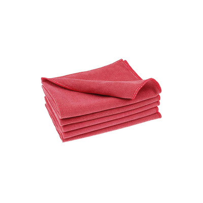 Torchon microfibre rouge 50x70cm bord renforcé 10pcs