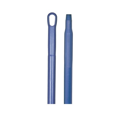 Ergonomic monobloc handle with screw thread - 150 cm - BLUE