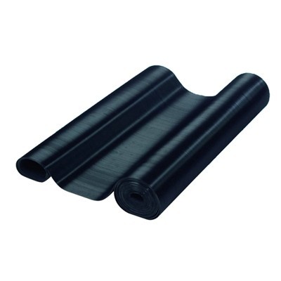 6 mm ribbed rubber mat - cut per metre, roll width 1.2 m