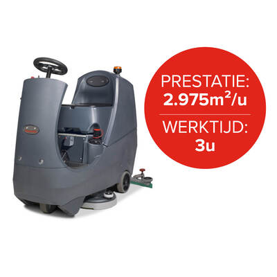 CRL8055 NX1K autolaveuse graphite modèle de siège incl. 1 batterie