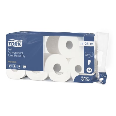 Tork Premium Soft Toilet Paper Roll - 3 pli - 29.5 m x 9.4 cm - 9 x 8 pièces - 110316