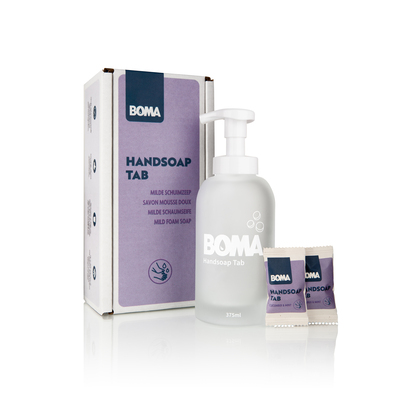 Handsoap Tab - navulbare fles met schuimpomp + 2 tabs