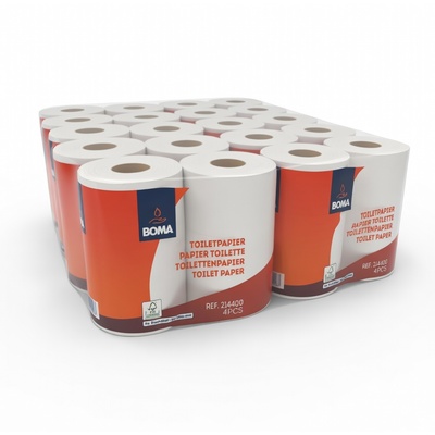 Traditional toilet paper - virgin tissue - 2 ply - 400 sheets - waffled - WHITE - 40 rolls (10 x 4)