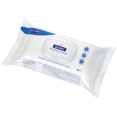 Bacillol 30 Tissues - Flowpack 80 pièces (BE: BE-REG-00898, NL: 16332N, FR: 42371, LUX: 171/13/L) (Lot: 246644-516166)