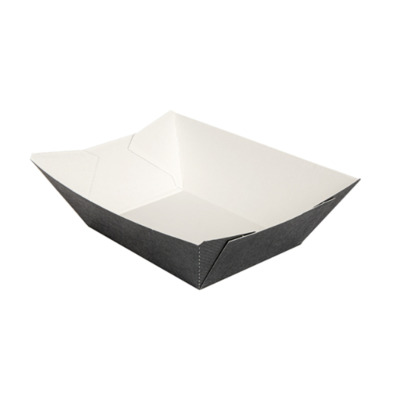 Bakje Rechthoekig Zwart/Wit Karton 960cc 106x72x52mm 1200st - Inclusief FOST PLUS bijdrage