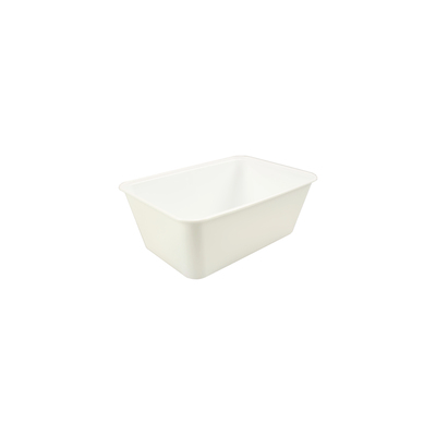 Plateau rect. moule d'injection PP blanc 1000ml 172x120x60mm 500st