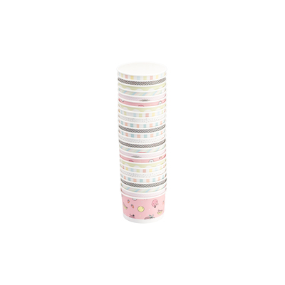 Round cardboard Ice Cup 360cc pastel mix 500pcs