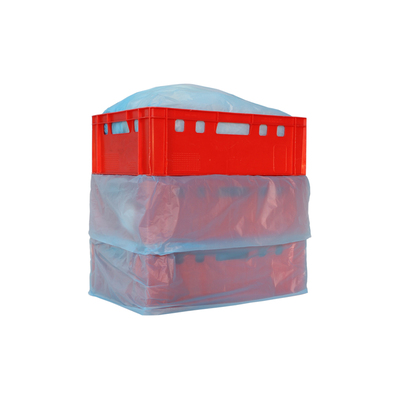 Blue Transparent Hdpe Crate Bags 20my 68x34x63cm Loose 500pcs