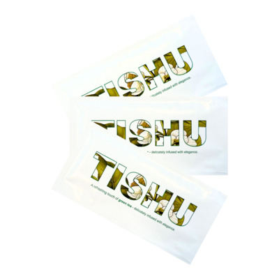 Tishu Verfrissingsdoekje Non-Woven Green Tea 400st