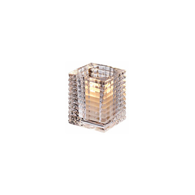 Ribbed Relight Holder Glass Transparent 6pcs