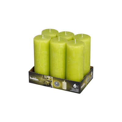 Stompkaars Rustiek 68x190mm Brandduur 65u 6st - LIME