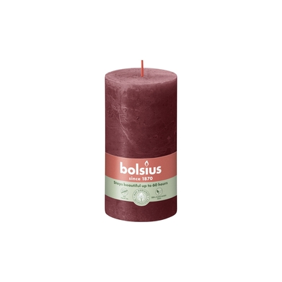 Bougie cylindrique 68x130mm rouge 60hrs 4pcs