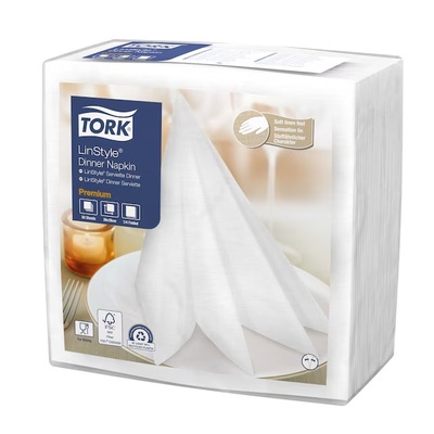 Tork Linstyle Servet - WIT - 4-V - 39 x 39 cm - 14 x 50 stuks - 478722
