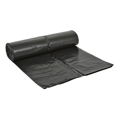 LD zak - 65/25 x 140 cm - T70 - 350 l - ZWART - rol 10 stuks