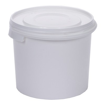 Seau avec couvercle - 6,5 l - BLANC