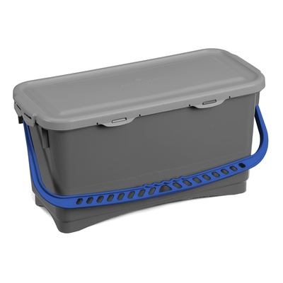Emmer Top-Down met hermetisch afsluitbaar deksel - 20 l - GRIJS handvat BLAUW