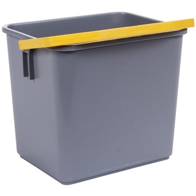 Emmer - 6 l - GRIJS - handvat GEEL
