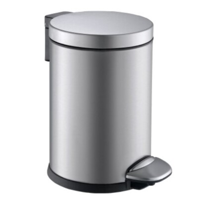 Pedal bin in mat stainless steel - 3 l