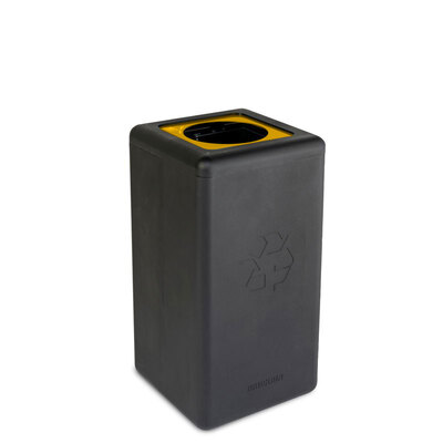 Bomabin Select Brick - 65 l - BLACK lid YELLOW