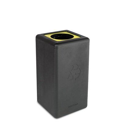 Bomabin Select Brick - 65 l - BLACK - lid YELLOW