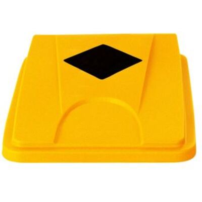 Couvercle universel pour poubelle Bomabin Select Flat - JAUNE