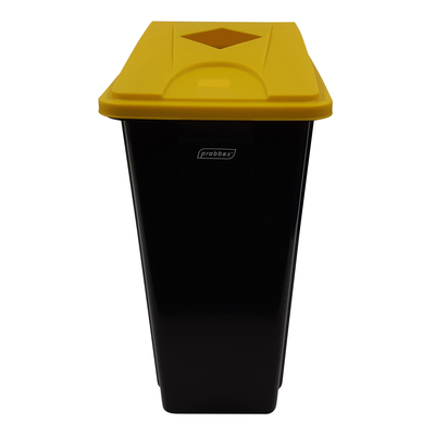 Bomabin Select Flat with universal lid - 80 l - BLACK - top YELLOW