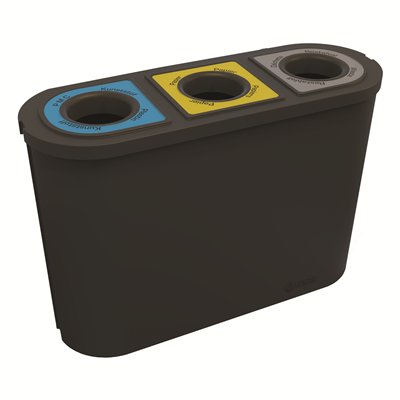 Bomabin Collect Trio - 3 x 45 l - BLACK