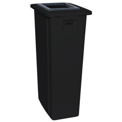 Bomabin Select Flat with open lid - 80 l - BLACK - lid BLACK