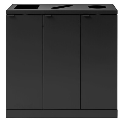 Bomabin Select Bica - 3 x 65 l - ZWART - open/gleuf/rond