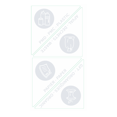 Set d'étiquettes de tri séléctif pour poubelles Modus / Brick / Fit