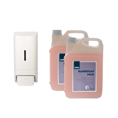 Pack hygiène 3: Distributeur de savon Admire + 2 x 5L Handsoap Mild