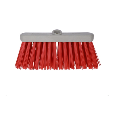 140800: Straatbezem pvc met steelbevestiging - ROOD - 32 cm