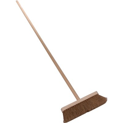 120371: Kokosveger - 30 cm - met houten steel