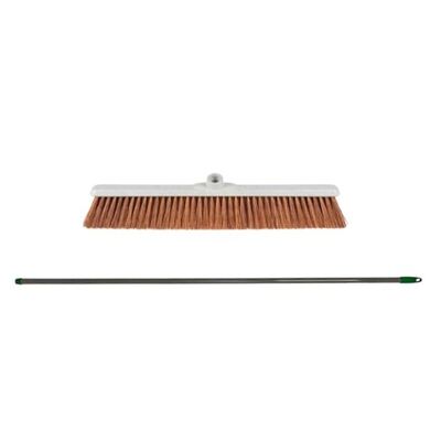 102324: PET bezem met steelbevestiging - 80 cm - met steel 150 cm